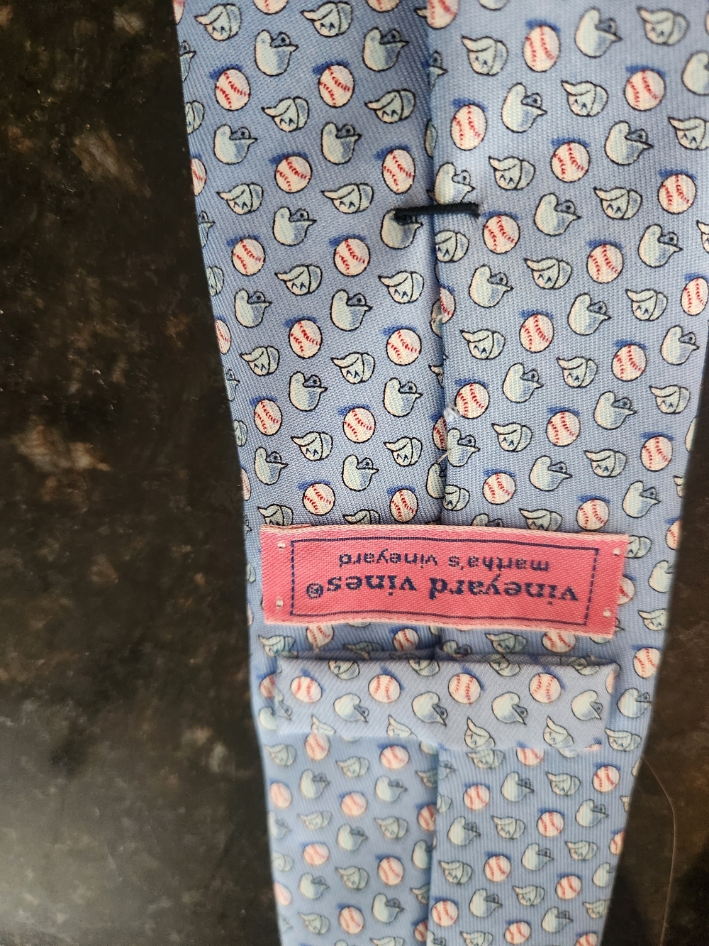 Teen Vineyard Vines Baseball Ties..Blue And Yellow - Picture 5 of 6